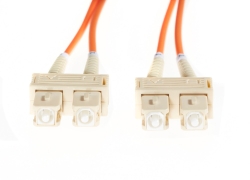 1m Sc-Sc OM1 Multimode Fibre Optic Cable: Orange FL.OM1SCSC1M