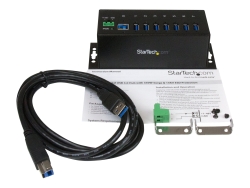 Startech 7 Port USB 3.0 Hub, Industrial, Metal, Esd & Surge Protection, Mount, 2YR ST7300USBME