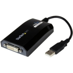StarTech.com USB To Dvi Adapter - External USB Video Graphics Card For Pc And Mac- 1920x1200 - 1 X 4-pin USB 2.0 Type A - Male - 1 X 29-pin Dvi-I Digital Video - Female - Black USB2DVIPRO2