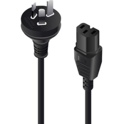 Alogic 2M Aus 3 Pin Mains Plug To Iec C15 High Temperature Male To Female MF-3PC15-02