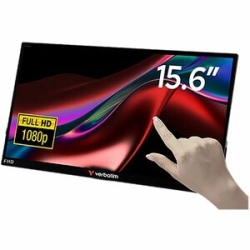 Verbatim Pmt-15 16" Class LED Touchscreen Monitor - 16:9 - 6 Ms - 15.6" Viewable - Capacitive - 10 Point(s) Multi-touch Screen - 1920 X 1080 - Full Hd - In-plane Switching (Ips) Technology - 16.7 Million Colours - 250 Cd/m² - LED Backlight - Speakers -