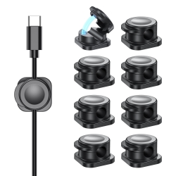 Choetech Mcc001-Bk 6 Pack Professional Grade Magnetic Lock Cord Holder Clips Black ELECHOMCC001BK