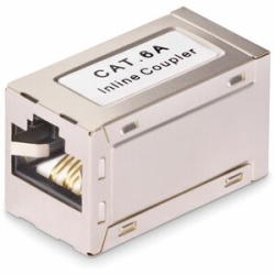 StarTech.com Shielded RJ45 Coupler, Inline Cat6a Coupler, Female To Female (F/F) T568B Pinout, Shielded Ethernet Cable Extension - Shielded RJ45 Coupler Supports 2.5G/5G/10G And 10/100/1000 Networks W/PoE; Compatible W/Cat 6/6a And Cat 5/5e Cables; Durab