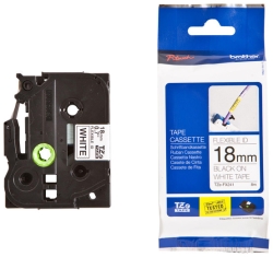 Brother 18mm Black On White FlexibleTZE Tape TZE-FX241