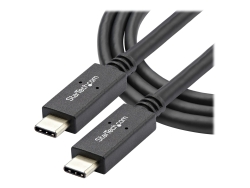 Startech 1M USB-C 3.1 Cable, 5A Pd, TB 3 Compatible, Black, 2YR USB31C5C1M