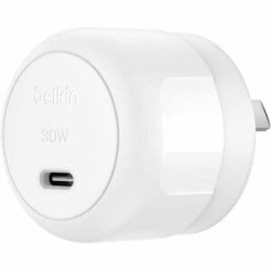Belkin BoostCharge 30 W Ac Adapter - Universal Adapter - 1 USB Type-C - For IPhone, Charger, IPad Air, IPad Mini WCA008AUWH