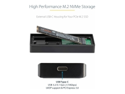 Startech.Com USB-C To M.2 PCIe SSD Rugged Enclosure, IP67 Rate, USB 3.1,TB3 COMPATIBLE,2YR M2E1BRU31C