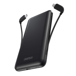 Choetech B688-Bk 10000mAh MFi Certified PD18W Power Bank (with 2 Cables) ELECHOB688BK