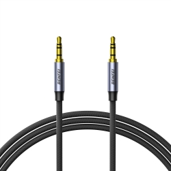 Benfei 000427Gy-2M 3.5mm Trrs Male To Male Audio Cable, 4-Pole Stereo Mic Aux Cable, Nylon Braided Headphone Jack Cord ELEBEN000427GY2M
