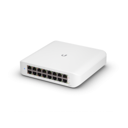 Ubiquiti UniFi Switch Lite 16 PoE, Layer 2, 16x GbE RJ45 Ports, 8x 802.3at PoE+ Ports, 45W PoE, Silent Operation, Wallmount Kit Include, USW-Lite-16-POE