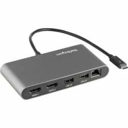 StarTech.com Thunderbolt 3 Docking Station For Notebook - Black, Silver - Thunderbolt 3 Certified Mini Dock - 40Gb Video & Data/dual Monitor 4K 60Hz HDMI/2x Usb-a 3.0/2.0/GbE - Bus-Powered - MacBook Pro 13/16/Air; Dell Xps/HP EliteBook/Lenovo X1 Carbon -
