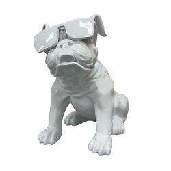 Urban Attitude Bulldog Statue - Gloss White UA-DL555WHT