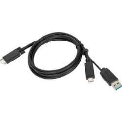 Targus ACC1135GLX 1.80 M Usb/usb-c Data Transfer Cable - Cable For Docking Station - First End: 1 X USB Type C - Male - Second End: 1 X USB Type A - Male, 1 X USB Type C - Male - 10 Gbit/s - Black ACC1135GLX
