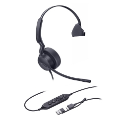 *Ls Yealink UH42SE Mono Teams Usb-c/a Microsoft Certified Teams USB Wired Headset, Noise-Canceling Microphone, Leather Ear Cushions Control UH42-SE-M-MS-C/A