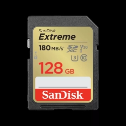SanDisk Extreme Sdxc, Sdxva 128GB, V30, U3, C10, Uhs-I, 180MB/s R, 90MB/s W, 4x6, Lifetime Limited SDSDXVA-128G-GNCIN
