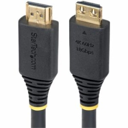 StarTech.com 4.5m (15ft) High Speed HDMI Cable With Gripping Connectors, 4K 60Hz/1440p 144Hz, 18Gbps, UHD HDMI 2.0 Cord, Tpe Jacket - High Speed HDMI Cable W/gripping Connectors To Minimize Accidental Disconnection; Supports 4K 60Hz W/HDR10/HDCP/ARC; Con