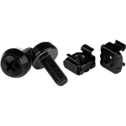 M6 Screws Cage Nuts - 50 Pack Black CABSCREWM6B