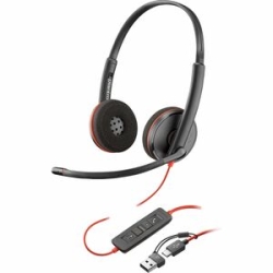 Poly Blackwire 3220 Stereo Usb-c Headset +usb-c/a Adapter (Bulk) 8X228A6