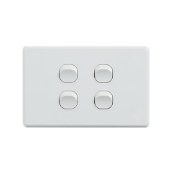 4C | Classic 4 Gang Switch 250V 16AX | Horizontal 040.000.0292