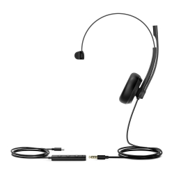 Yealink UH34 Special Edition Mono Uc USB Headset, Usb-c 3.5mm, Audio Clarity, Noise Cancelling Microphone, Leather Ear Cushions, YHC20 Controller UH34SE-M-UC-C
