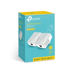 TP-Link Tl-Pa411 Kit AV600 Nano Powerline Adapter Starter Kit HomePlug Av 1x100Mbps LAN 300m Range Miniature Design Plug & Play TL-PA411 KIT