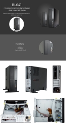 Sff Slim-Tower Case: BL641 - Black - 300W 80Plus Gold Psu Included 1x 5.25" Bay, 2x 3.5" Bays, 1x 2.5" Bay, 1x 80mm Fan, 2x USB 3.0, 2x USB 2.0, Supports: MATX BL641BK300U3GOLD