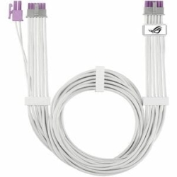 The Rog Equalizer (White) Is An Etched 12V-2x6 PCIe Cable That Delivers Balanced PSU-to-ROG Equalizer Power To Minimize Current Variation To Protect The Graphics Card. ROG-EQUALIZER-WHITE