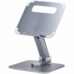 StarTech.com Telescopic Laptop Stand, 360 Swivel Base, Rotating Computer Riser For Desk, Adjustable Height/Tilt, Max 11lb/5kg, Aluminum - Raise A Laptop To Eye Level For Improved Posture And All-day Comfort - Max Column Extension 4.9in; Up To 11lb - 360d