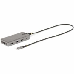 StarTech.com USB-C Triple-Monitor Multiport Adapter, HDMI & DisplayPort, 3x 10Gbps USB Hub, Pd Pass-Through, GbE, Travel Docking Station - USB C Multiport Adapter W/triple Multimonitor 2x 4K 30Hz/1x 4K 60Hz Using Any Combination Of 2x DP And 2x HDMI (GPU