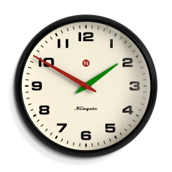 Newgate Superstore Wall Clock Alpha Dial Black NGSUPE216K