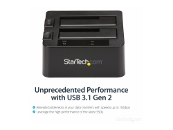 Startech USB 3.1 (10GBPS) Dual-Bay Dock For 2.5"/3.5" Sata Drives 2YR SDOCK2U313
