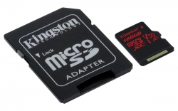 Kingston Canvas React: Microsd 128gb 100mb/s Read And 70mb/s Write With Sd Adapter Sdcr/128gb