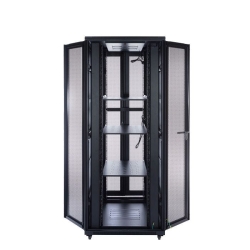 4Cabling 42RU 800mm Wide X 800mm Deep Server Rack With Bi-Fold Mesh Doors 002.001.4288