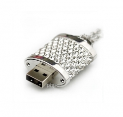 16gb Crystal Lock Pendant Usb Flash Drive Pen Stick Memory (silver) Fusezc16gpendnt