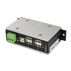 Startech 4 Port Industrial Usb Hub Metal Usb 2.0 15Kv Esd Protection Surface Or Din Rail Usb