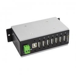 Startech 7 Port Industrial Usb Hub Metal Usb 2.0 15Kv Esd Protection Surface Or Din Rail Usb