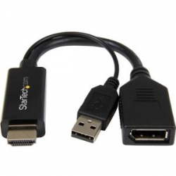 Startech Hdmi To Displayport Converter - Hdmi To Dp Adapter With Usb Power - 4k - Connect Your