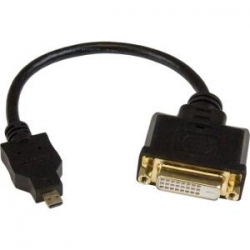 Startech 8in Micro Hdmi To Dvi-d Adapter M/f - 8 Inch Micro Hdmi To Dvi Cable - Connect A Micro