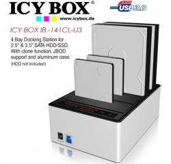 Icy Box (ib -141cl-u3) 4 Bay Docking Station For 2.5 Inch & 3.5 Inch Sata Hdd/ Ssd. With Clone Function