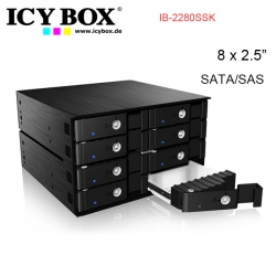 Icy Box Ib-2280ssk - Backplane For 8x 2.5" Sata/ Sas Hdd And Ssd