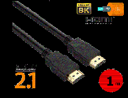 High Quality Hdmi 2.1 1M Cable Ultra-Hd (Uhd) 8K 48Gbs With Audio & Ethernet Support Acbaushdmi1M21