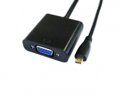 Generic Cable Adapter: Micro Hdmi(m) To Vga(f) 15cm Micro Hdmi-vga 15cm