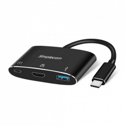 Simplecom Da310 Usb 3.1 Type C To Hdmi Usb 3.0 Adapter With Pd Charging (Support Dp Alt Mode And Nintendo Switch) Da310