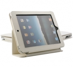 Ipad Mini Folding Protective Pu Leather Case White