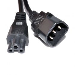 4Cabling 2M Iec C14 To C5 Power Cord: Black 011.180.5003