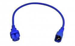 4cabling Iec C14 To C15 Power Cable 0.5m: Blue  011.180.1505
