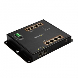 Startech 8-port Gigabit Ethernet Switch - 8-port Poe+ Plus 2 Sfp Ports - Industrial Managed Network