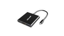 VOLANS VL-UCH3C2 Aluminium USB-C Multiport Adapter – Power Delivery – 4K HDMI – USB3.0 (VL-UCH3C2)