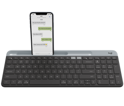 Logitech K580 Slim Multi Device Wireless Keyboard With Unifying Receiver Bt Graphite-1Yr 920-009210