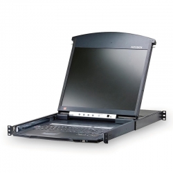 Aten 16 Port Rackmount USB-Ps/2 Cat5 19' LCD Kvm Over Ip Switch With Daisy Chain KL1516AIN-AXA-AU